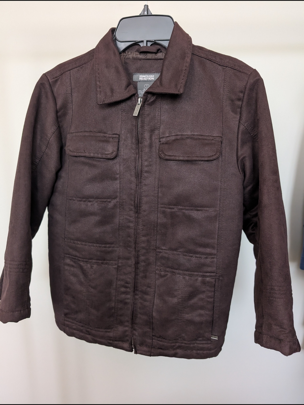 Kenneth Cole Reaction Dark Brown Field Jacket with Zip